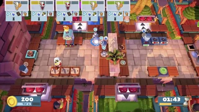 Overcooked! All You Can Eat- Extra Trimmings Sun's Out Buns Out Level 1-2 смотреть онлайн