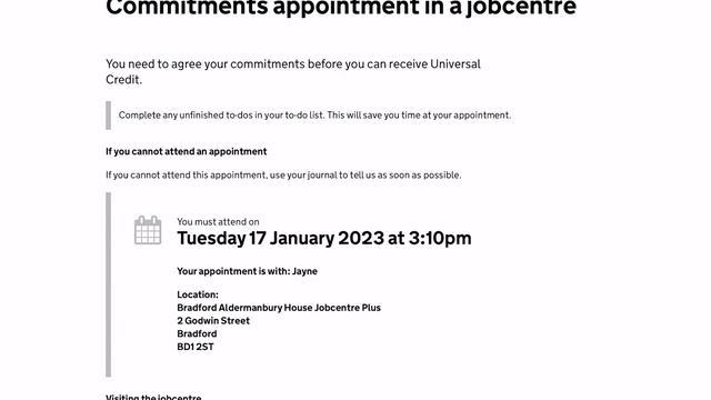 Commitments appointment at Job centre. UC. смотреть онлайн