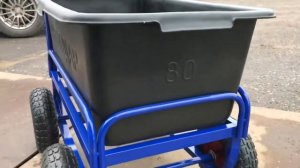 Тележка на 4-х надувных колёсах с корытом Антиудар