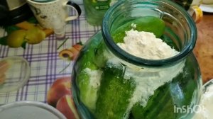 Огурцы с пшеничной мукой. Никогда не перекисают. Квашені огірки на зиму