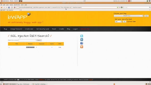 SQL injection using bwapp machine || sql injection part 1 ||sql injection get/search|ethical hackin смотреть онлайн