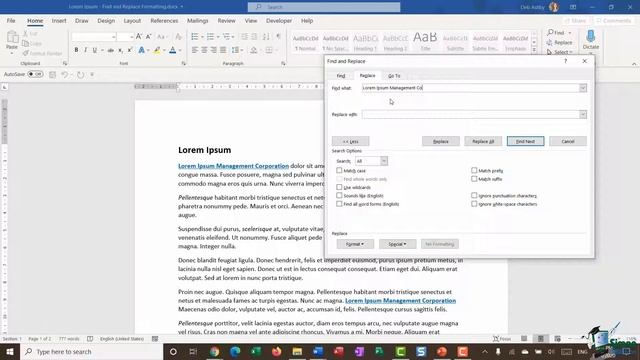 Find and Replace Formatting and Special Characters in Word смотреть онлайн
