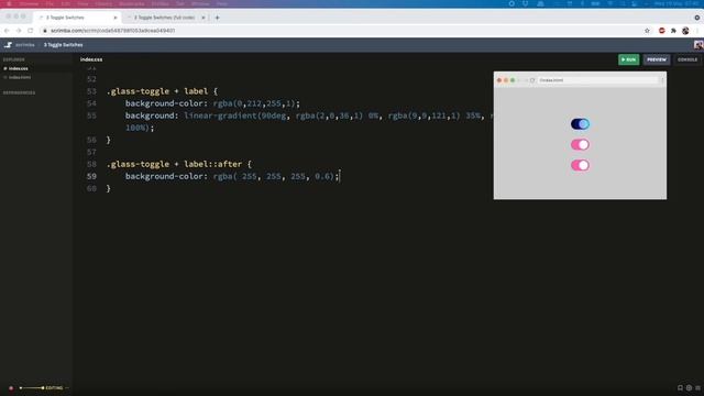Code toggle switches with HTML and CSS смотреть онлайн