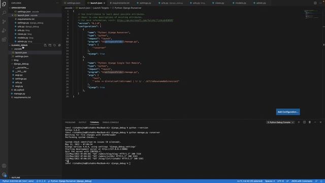 Django: Debug django views in vscode смотреть онлайн