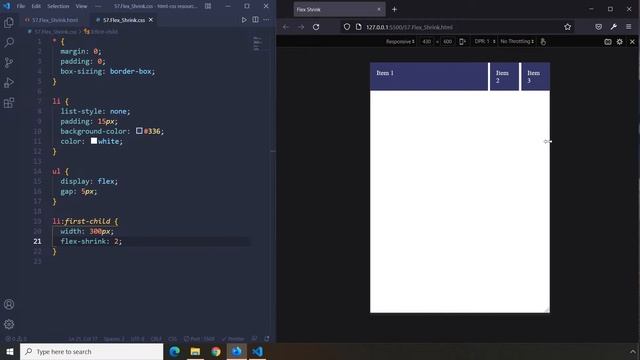 HTML-CSS Tutorial Lesson 57: Flex Shrink - Flexbox #11 смотреть онлайн