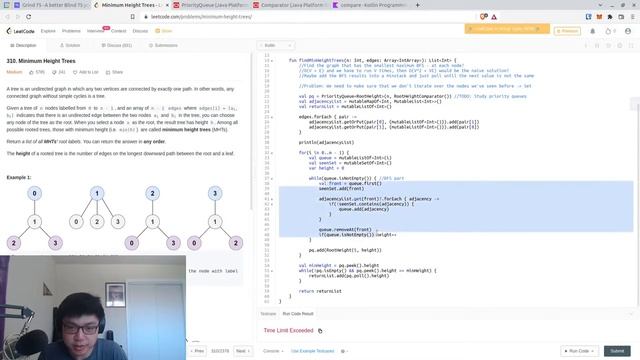 Terrible LeetCode in Kotlin: #310 Minimum Height Trees смотреть онлайн