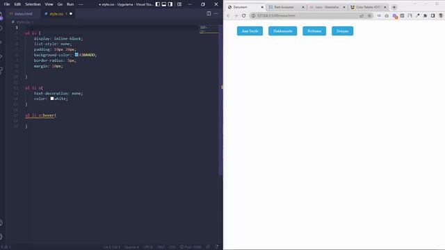 7 Derste HTML ve CSS || Menü Uygulaması ve Hover (Ders 4) смотреть онлайн