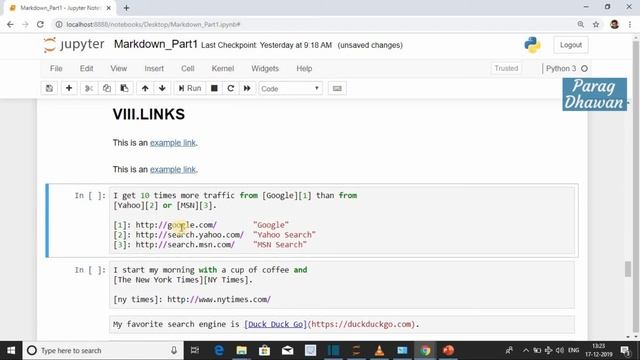 How to Insert Links in Markdown Cell - Jupyter Notebook смотреть онлайн