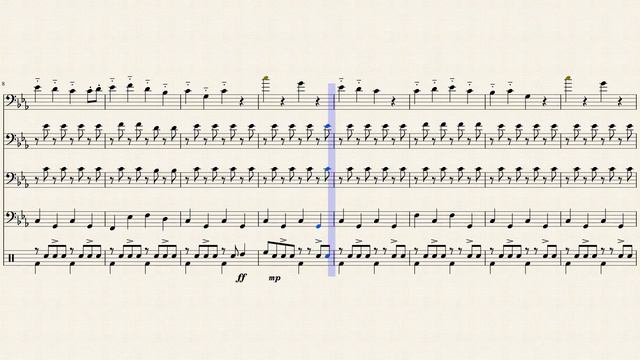 Kirby's Dreamland Theme: Trombone Quartet With Drumset