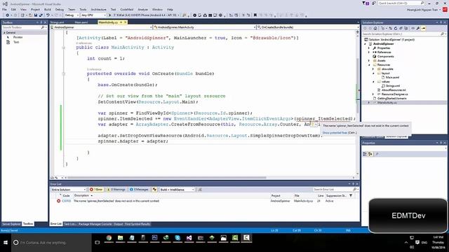 Xamarin Android Tutorial - Spinner смотреть онлайн