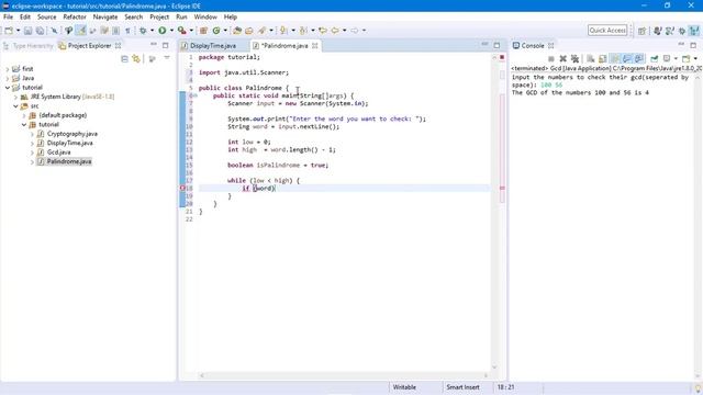 Java program on how to check palindrome смотреть онлайн