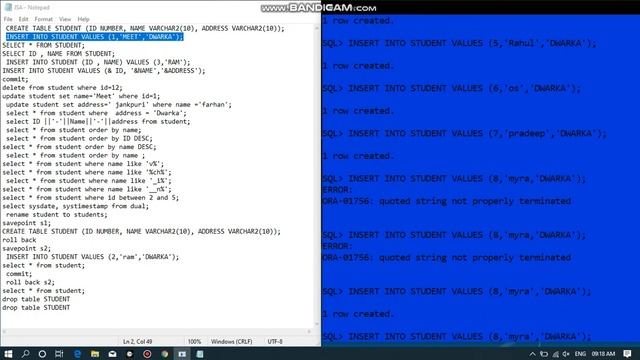 oracle database 12c code by Meet Parmar смотреть онлайн