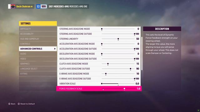 Forza Horizon 5 Wheel Settings, FFB Setup