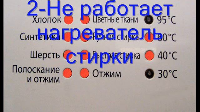 Коды ошибок стиральных машин SAMSUNG без дисплея. Error codes for washing machines SAMSUNG смотреть онлайн