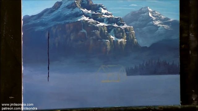 Acrylic Landscape Painting In Time-lapse / Snowy Morning / JMLisondra