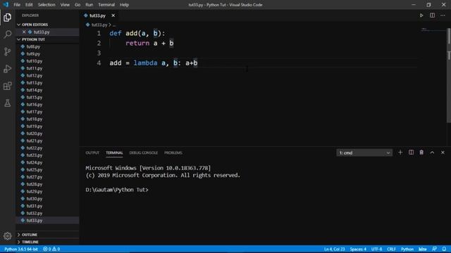 Lambda Function In Python | Anonymous Function In Python | Python Tutorials For Absolute Beginners смотреть онлайн
