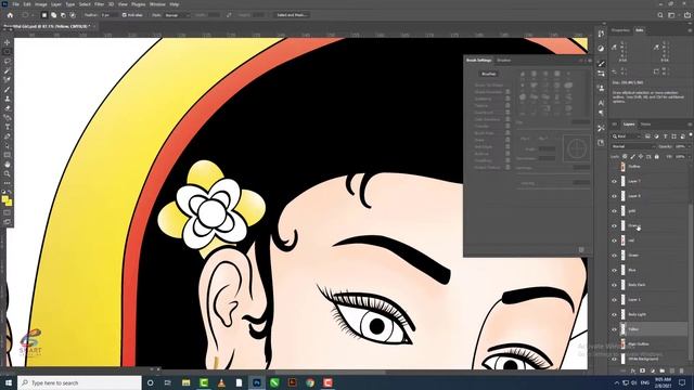 how to fill color on girl portrait in Photoshop | Part 3 смотреть онлайн