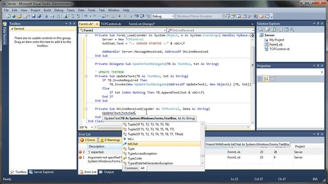 VB.NET Tutorial - Client / Server Network Programming - Simple Chat Application смотреть онлайн