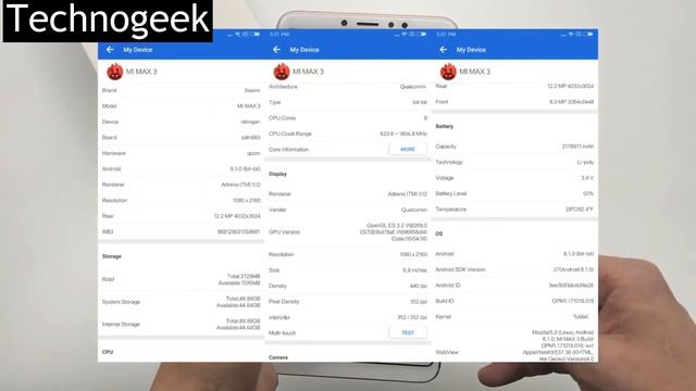 Technogeek Xiaomi Mi Max 3 Octa Core смотреть онлайн