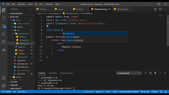 #10-Makale Listesine Erişim [React-Apollo-GraphQL] смотреть онлайн