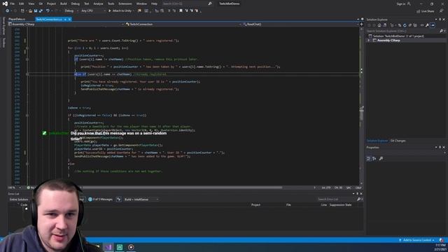 Twitch Chat Bot on Unity C# - Reads and Sends Messages! смотреть онлайн
