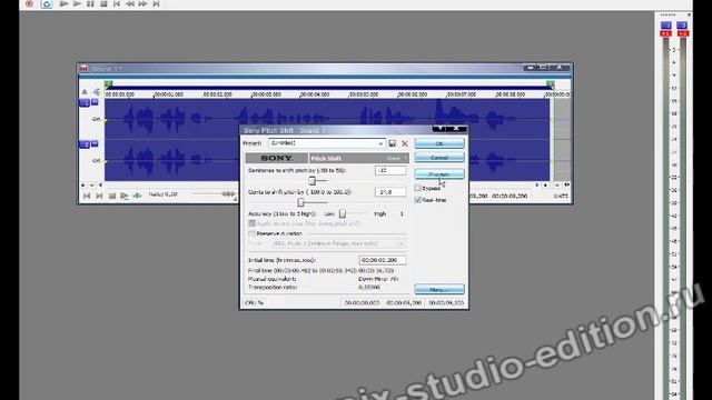 Делаем "мультяшный" или "басовый" голос в Sound Forge смотреть онлайн