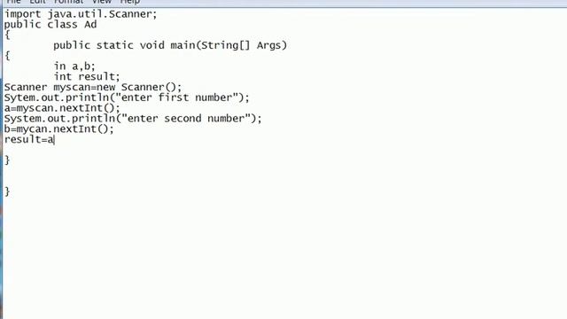 java program sum of two number of user input. смотреть онлайн