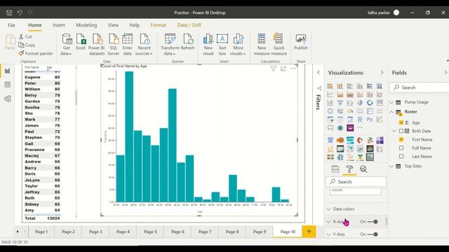 Power BI Custom Visual – Histogram Chart. смотреть онлайн