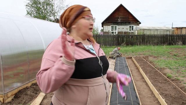 Постелили агроспан для клубники с креплениями на шпильках и штапике. Первый вариант не советуем( смотреть онлайн