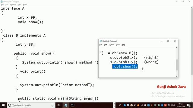 Interface part 2 In Java In Telugu By Gunji Ashok смотреть онлайн