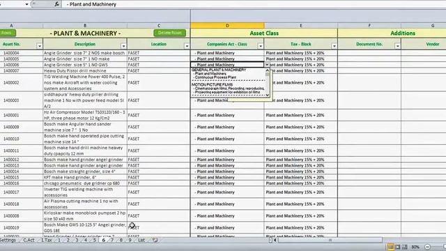 Depreciation Calculator - Companies Act 2013 & Income Tax Act - Fixed Asset Register смотреть онлайн