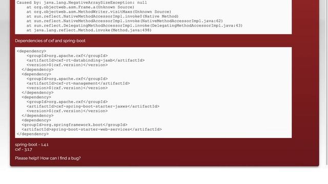 Cxf + Spring-boot (org.apache.cxf.bus.extension.ExtensionException) смотреть онлайн