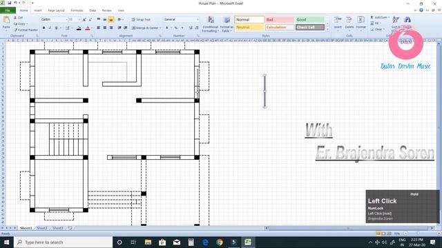 House Plan in Excel//Building Plan//घर का नक्शा//How make a Floor Plan in Excel//Brajendra Soren смотреть онлайн