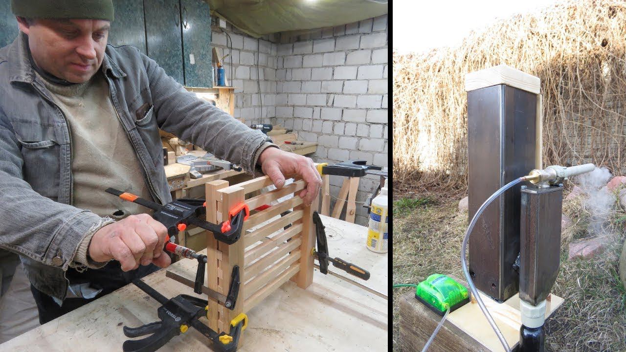 Изготавливаем столик для коптильни. Тестируем новый дымогенератор. смотреть онлайн