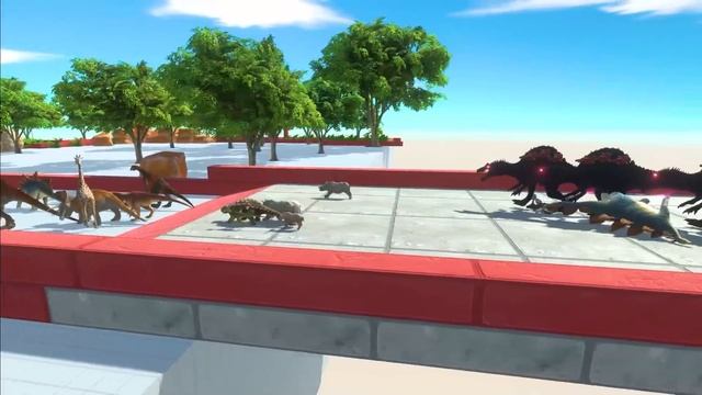 Escape from Trio Deadly Spinosaurus -Animal Revolt Battle Simulator смотреть онлайн