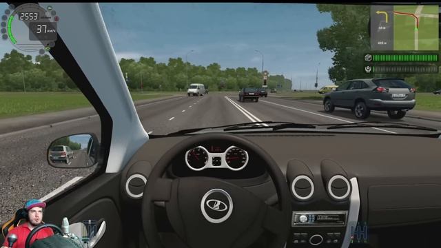 КУПИЛ ЛАДУ ЛАРГУС И ПОЕХАЛ РАБОТАТЬ КУРЬЕРОМ в CITY CAR DRIVING + РУЛЬ