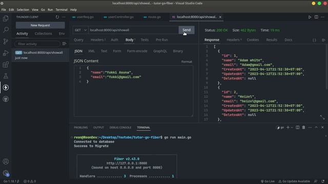 GO FIBER #05 - CRUD | Create & Validation User - Tutorial Golang Indonesia смотреть онлайн
