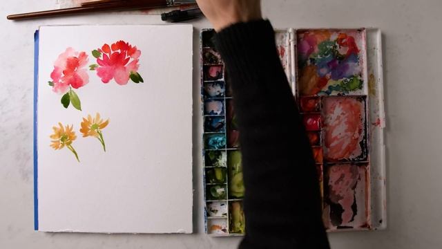 This brush makes painting flowers so easy it's almost cheating. смотреть онлайн