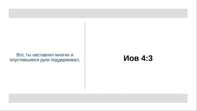 Иов 4:3 - Иов помогал слабым смотреть онлайн