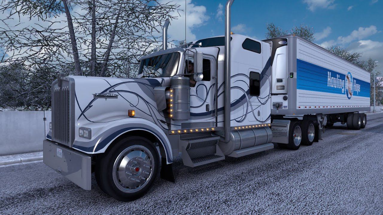 [ATS] Winter Delivery To Stearling with Kenworth W990 смотреть онлайн