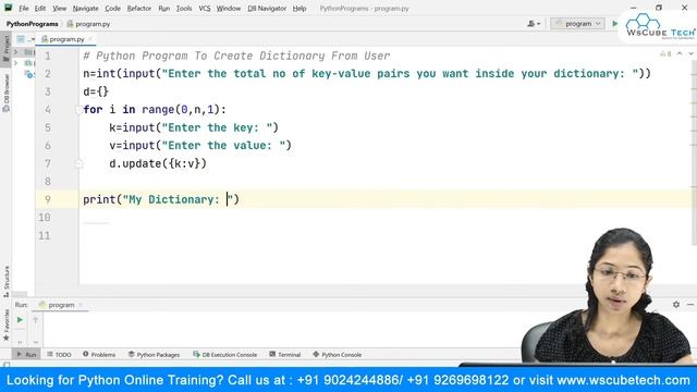 Python Program To Create Dictionary From User in English | Python Program Tutorial смотреть онлайн