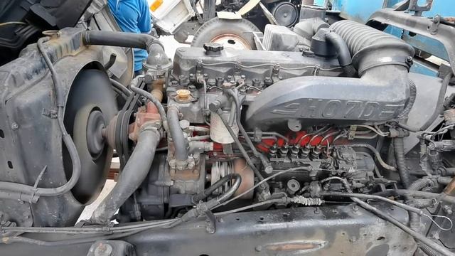 Hino Ranger FD3HLA H07D 7.4-liter Diesel Engine Start Up смотреть онлайн