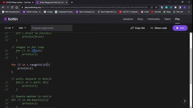 Kotlin Tutorials | Part - 16 | For Loops and Ranges смотреть онлайн
