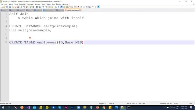 SQL Self Join Example смотреть онлайн