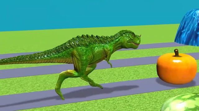 Fountain crossing with gorilla, zombie tyrannosaurus, elephant, lion, tiger | Cartoon Animation смотреть онлайн