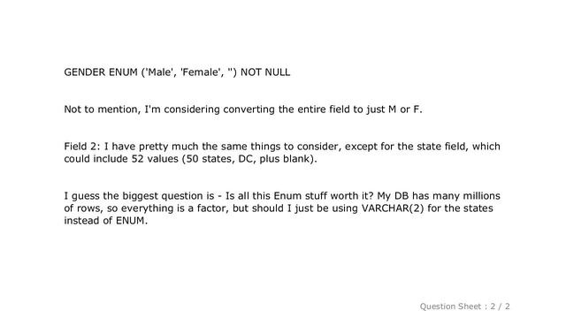 MySQL : Mysql Datatype - Enum or not to Enum, Can Enum be blank? смотреть онлайн
