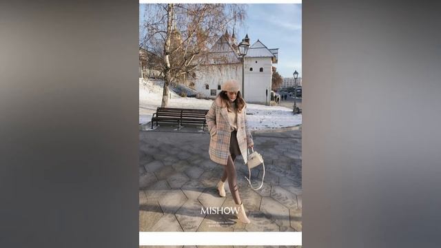 Двубортные пальто для женщин Mishow смотреть онлайн