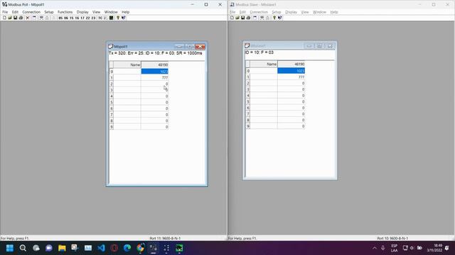 Modbus Poll & Modbus Slave _ LAB10 _ PAM