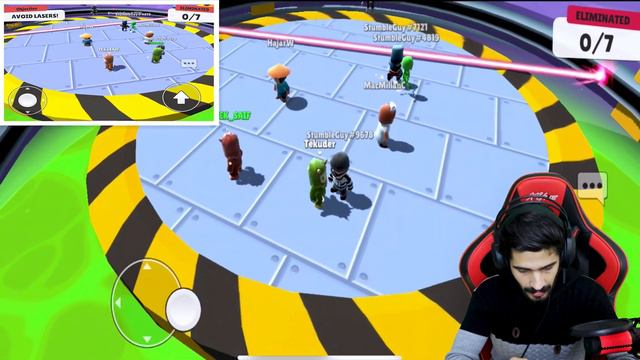 لعبة ستمبل كايز | اني وسيف لعبنا اكثر من كيم نحاول نفوز😡التحشيش والضحك الي صار مينوصف😂| Stumble Guy