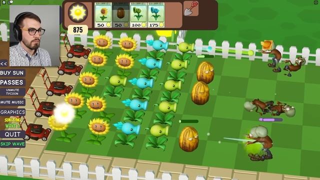 Playing Plants vs Zombies in ROBLOX! смотреть онлайн